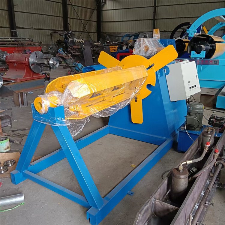 卧式电动彩涂卷放料支架